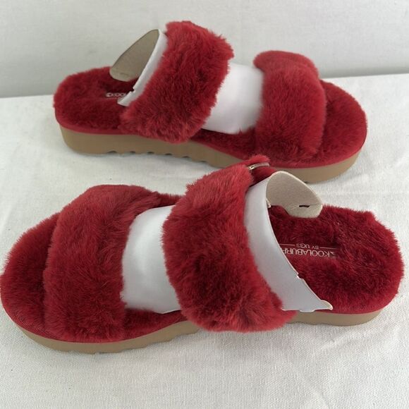 Koolaburra Furr-ah Slide Sandal- Berry Red- Size 5- NIB - Picture 4 of 7